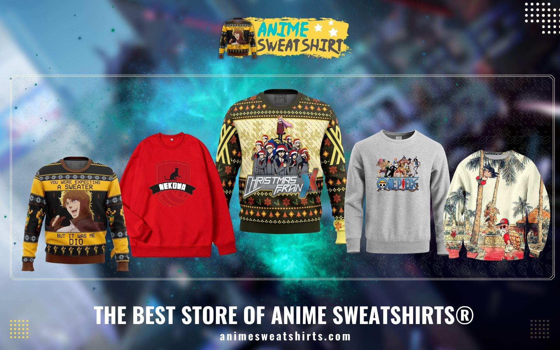 Anime Sweatshirt Store Web Banner - Anime Sweater™